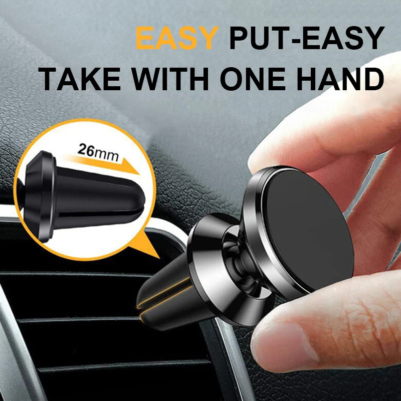 Magnetic Phone Holder For Car Vent - Universal Magnetic Car Phone Holder 360°