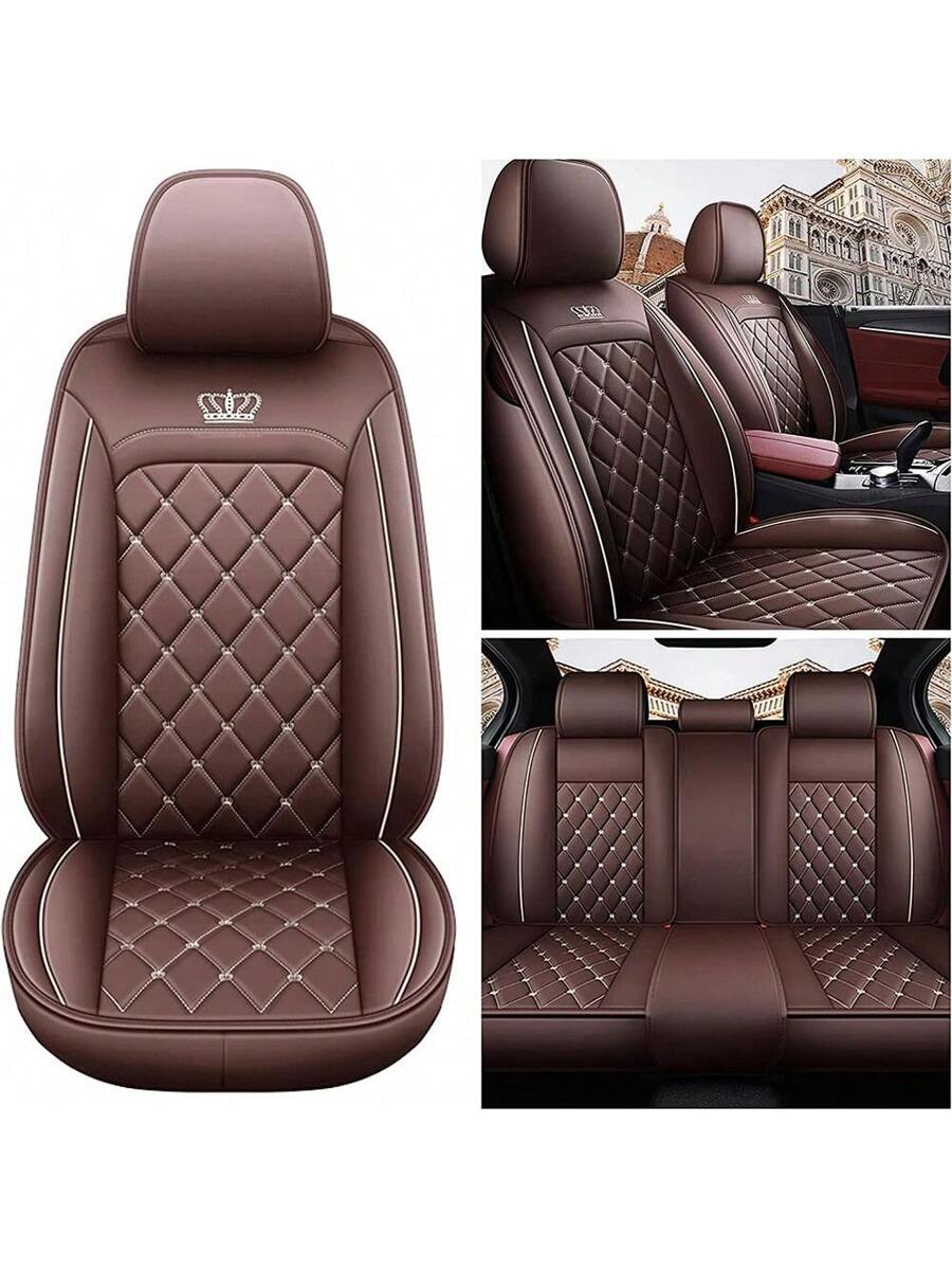 PU Leather Car Seat Cover Fron - Leather Car Seat Covers Full Set Universal 评论和价格