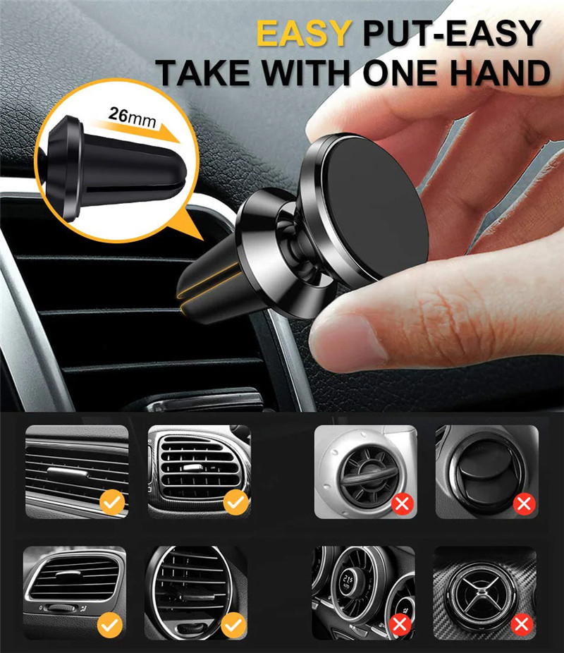 Universal Magnetic Car Phone H - Magnetic Phone Holder For Car Vent 评论和价格