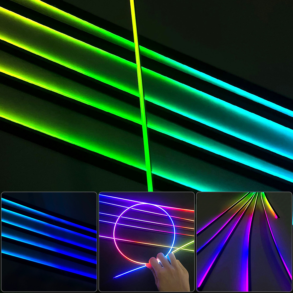 18 in 1 64 Color RGB Symphony  - Led Ambient Interior Car Lights App Control 评论和价格