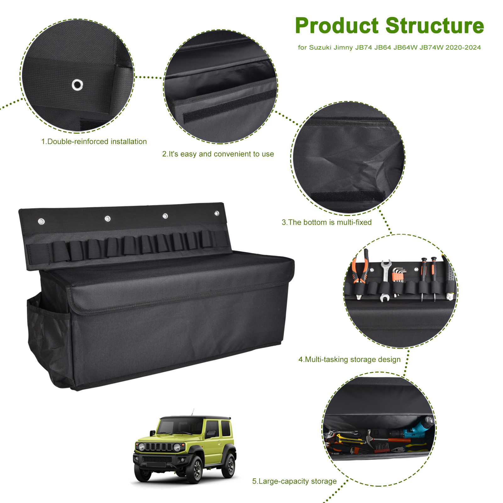 Car Foldable Storage Bag Rear  - Car Trunk Organizer Foldable Storage Box 评论和价格