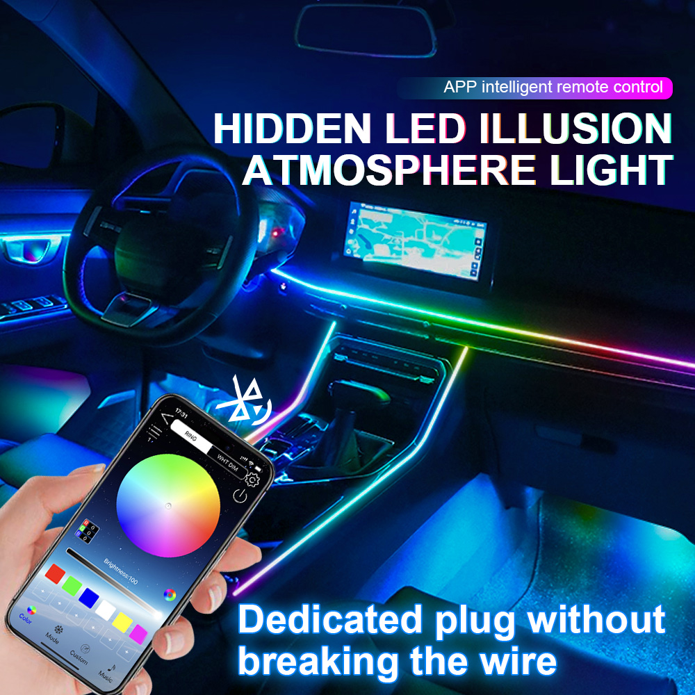 6/10/14/18 in 1 Car Ambient Li - Led Ambient Interior Car Lights App Control 评论和价格