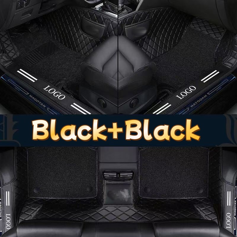 Luxury PVC Leather Full Covera - Car Floor Mats Universal Waterproof Leather 评论和价格