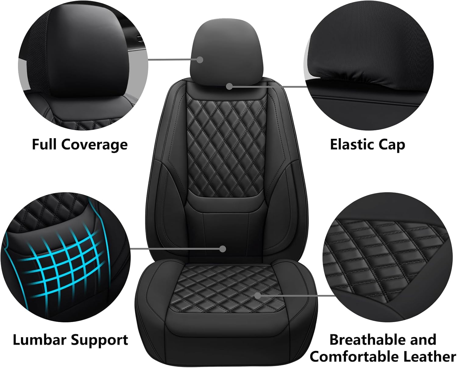 Wholesale Universal Faux Leath - Leather Car Seat Covers Full Set Universal 评论和价格