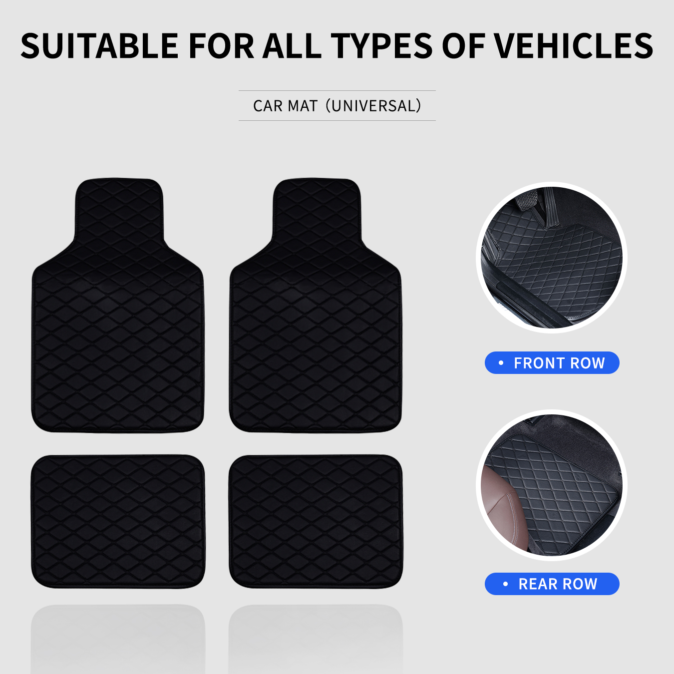 Car Floor Mats Full Set Univer - Car Floor Mats Universal Waterproof Leather 评论和价格