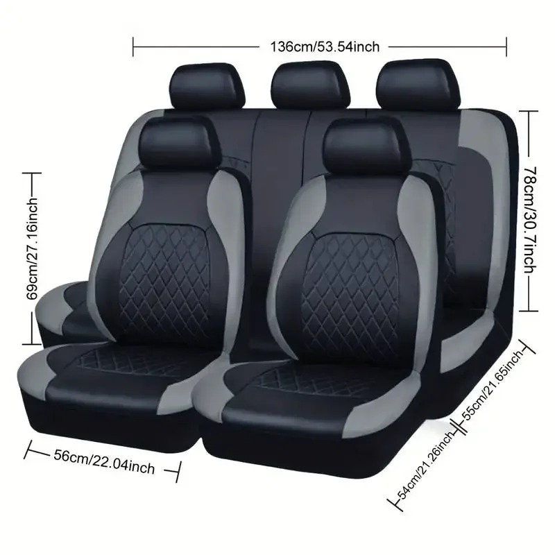 Universal Faux Leather Car Sea - Leather Car Seat Covers Full Set Universal 评论和价格