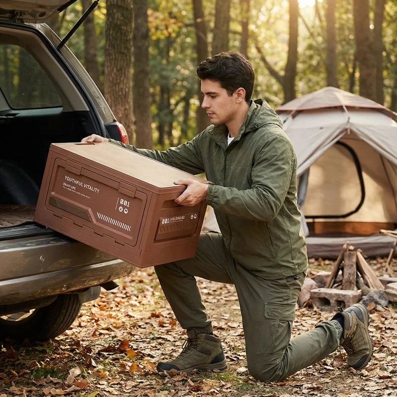 Outdoor Storage Box Camping Fo - Car Trunk Organizer Foldable Storage Box 评论和价格