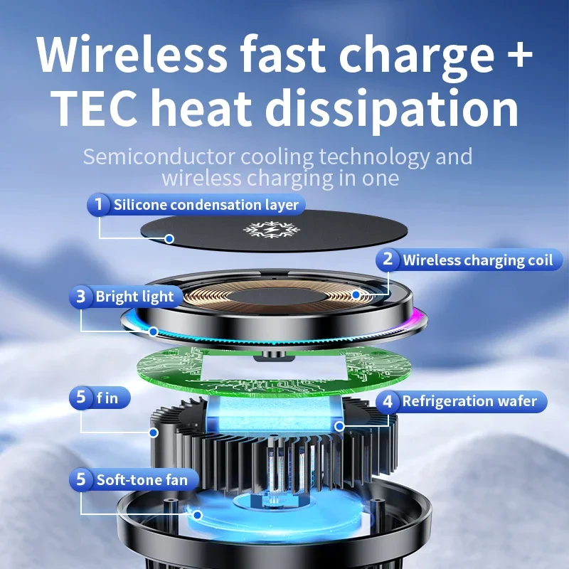 ice Cooling Magnetic Wireless  - Wireless Car Charger Mount Fast Charging 评论和价格