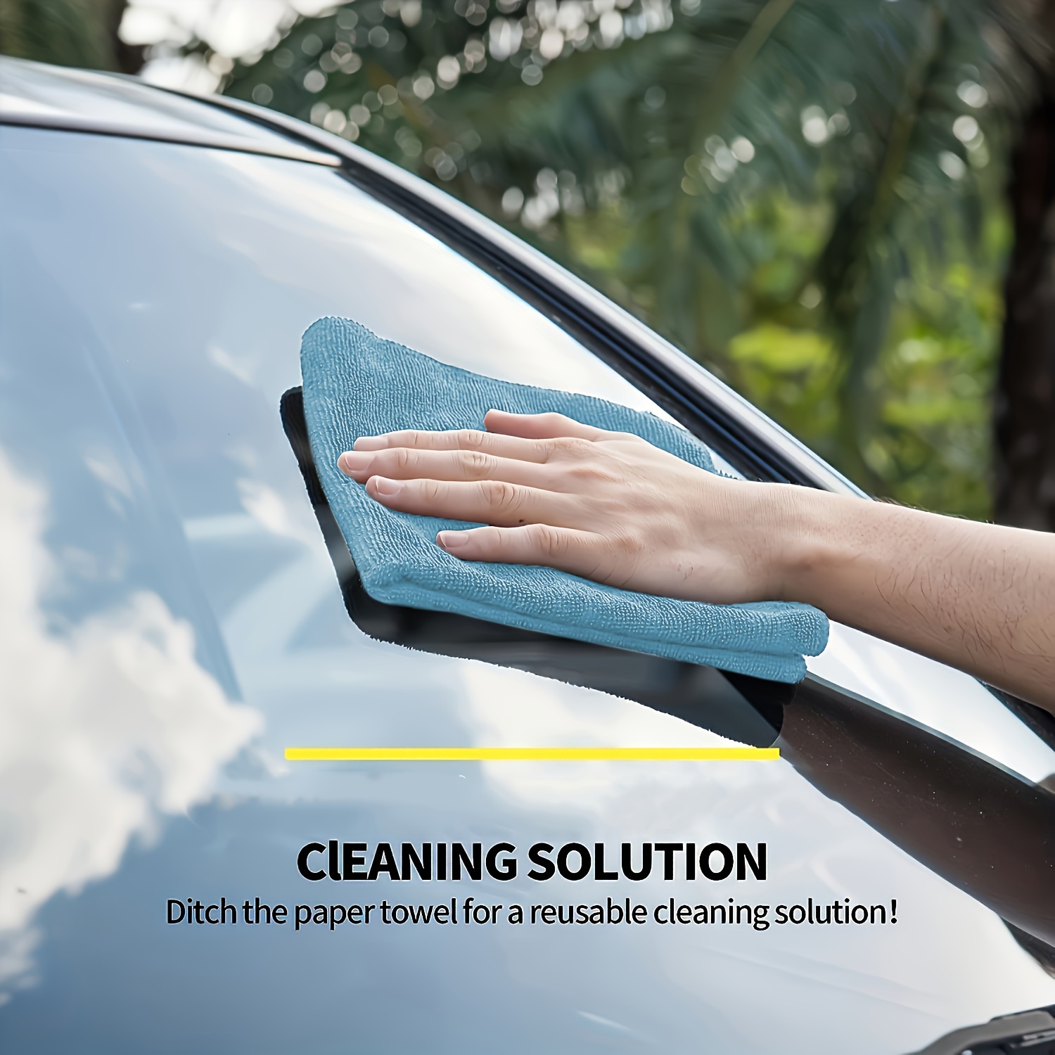 1-50pcs Light Blue Microfiber  - Microfiber Car Drying Towel Super Absorbent 评论和价格