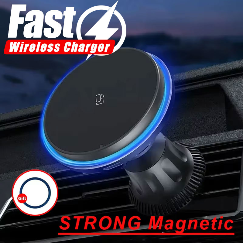 LED/RGB Magnetic Car Wireless  - Wireless Car Charger Mount Fast Charging 评论和价格