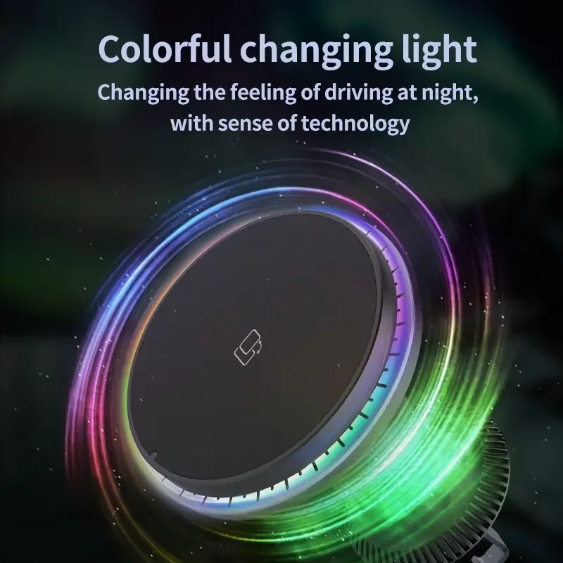 LED/RGB Magnetic Car Wireless  - Wireless Car Charger Mount Fast Charging 评论和价格
