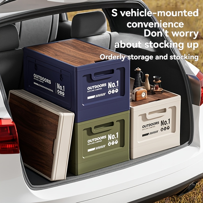 Outdoor Camping Storage Box Ca - Car Trunk Organizer Foldable Storage Box 评论和价格
