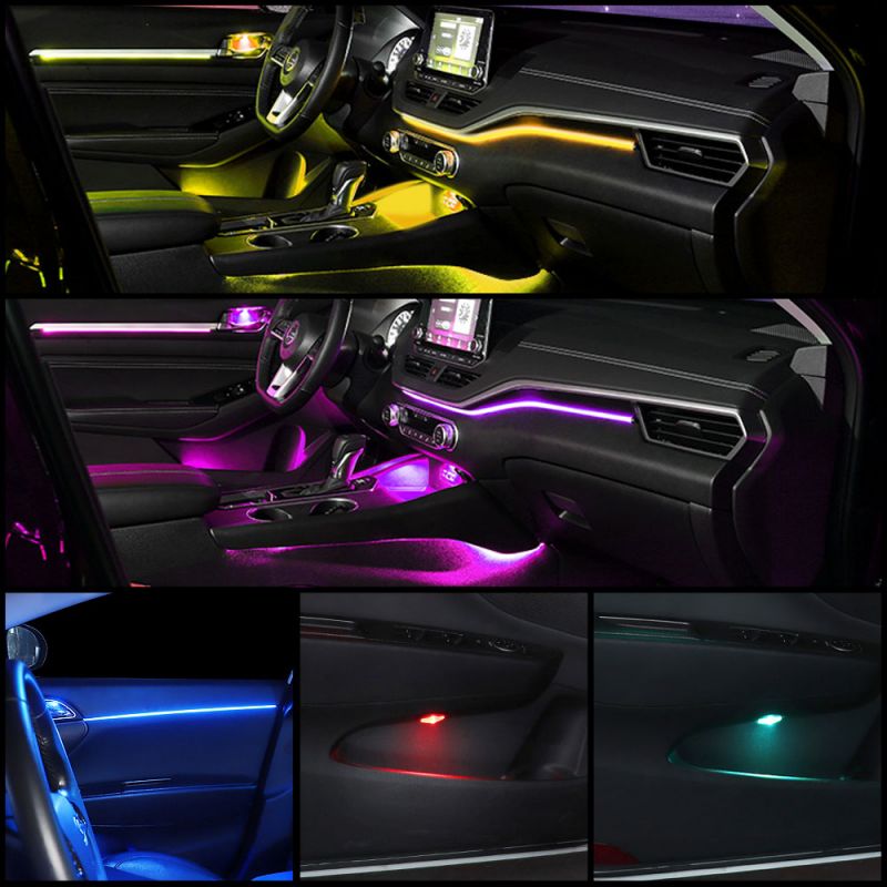 LED Car Interior Ambient Light - Led Ambient Interior Car Lights App Control 评论和价格