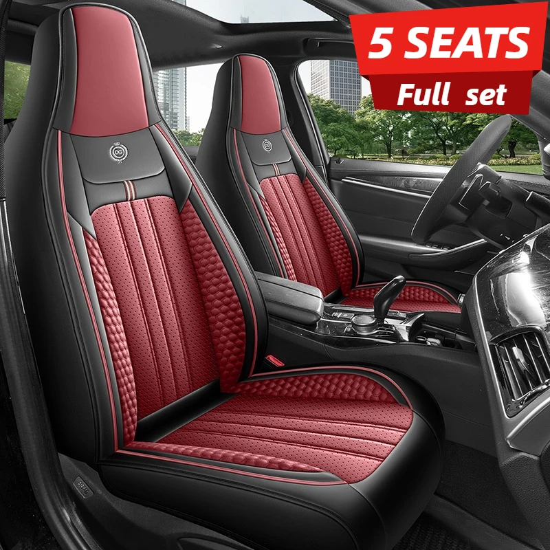 Luxury 3D Full Car Seat Cover  - Leather Car Seat Covers Full Set Universal 评论和价格