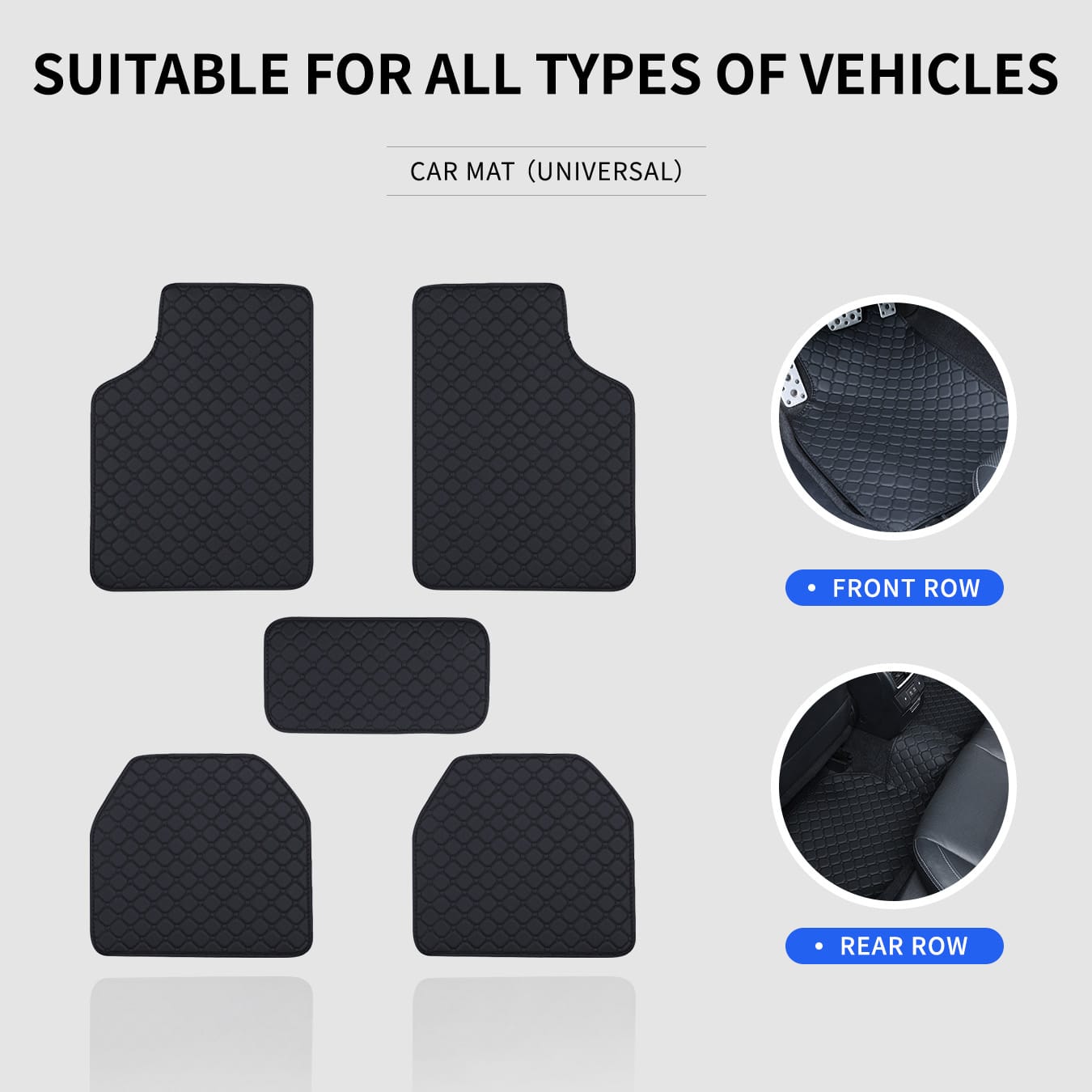 Car Floor Mats Full Set Univer - Car Floor Mats Universal Waterproof Leather 评论和价格