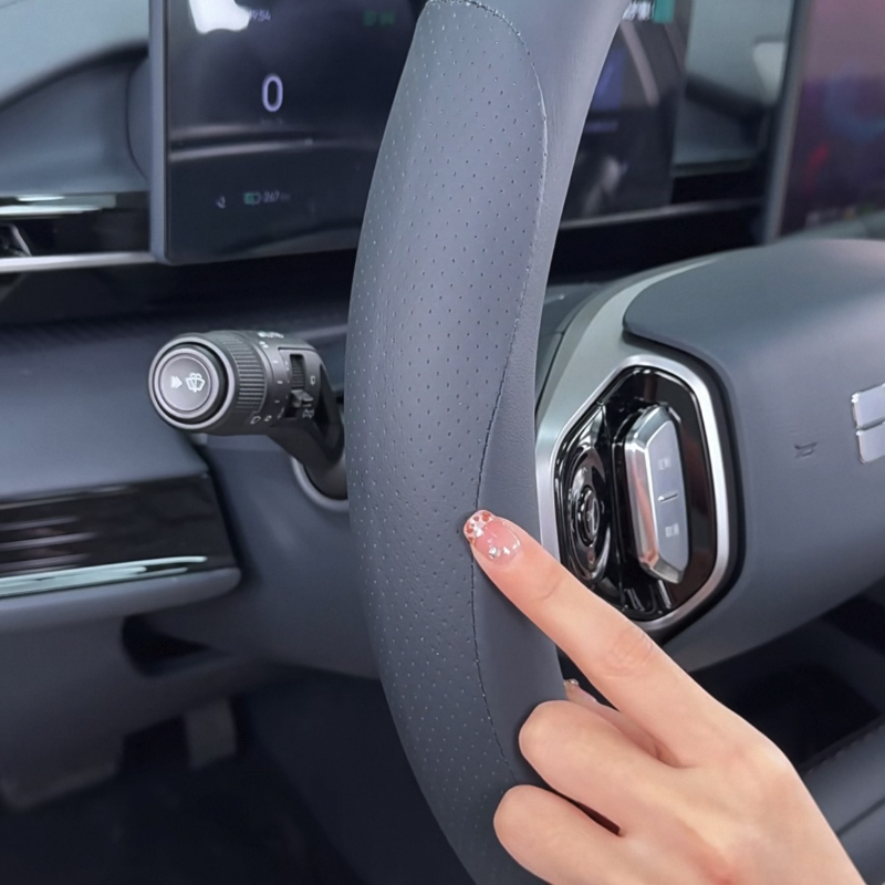For Geely Galaxy E5 EX5 2024-2 - Car Steering Wheel Cover Anti Slip Breathable 评论和价格