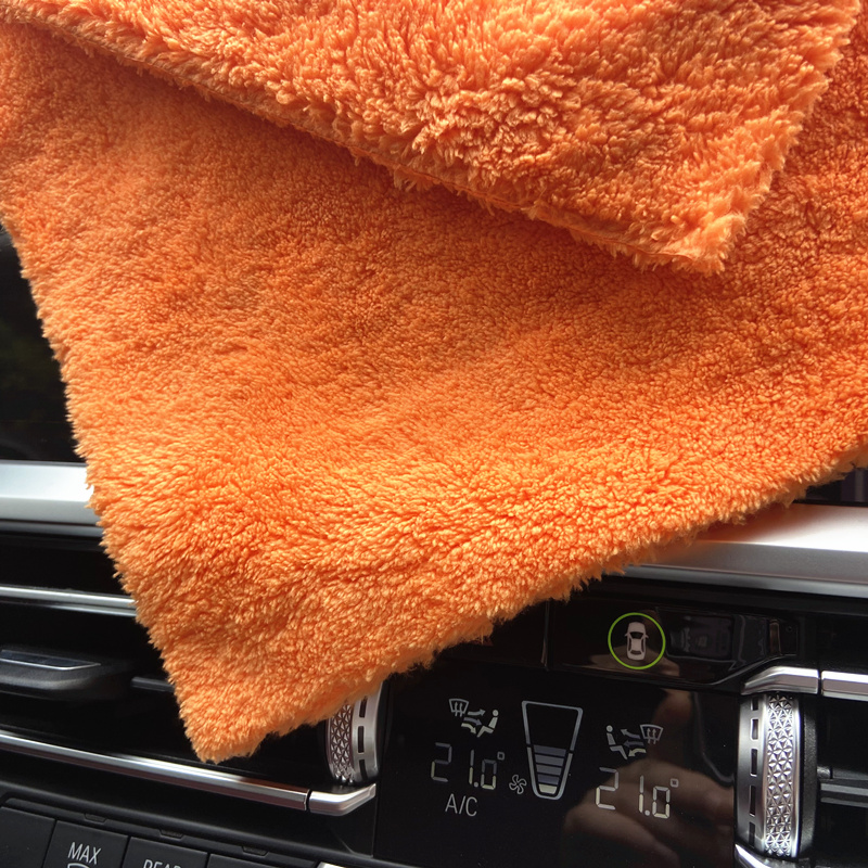 Lucullan 40x40cm Orange Super  - Microfiber Car Drying Towel Super Absorbent 评论和价格