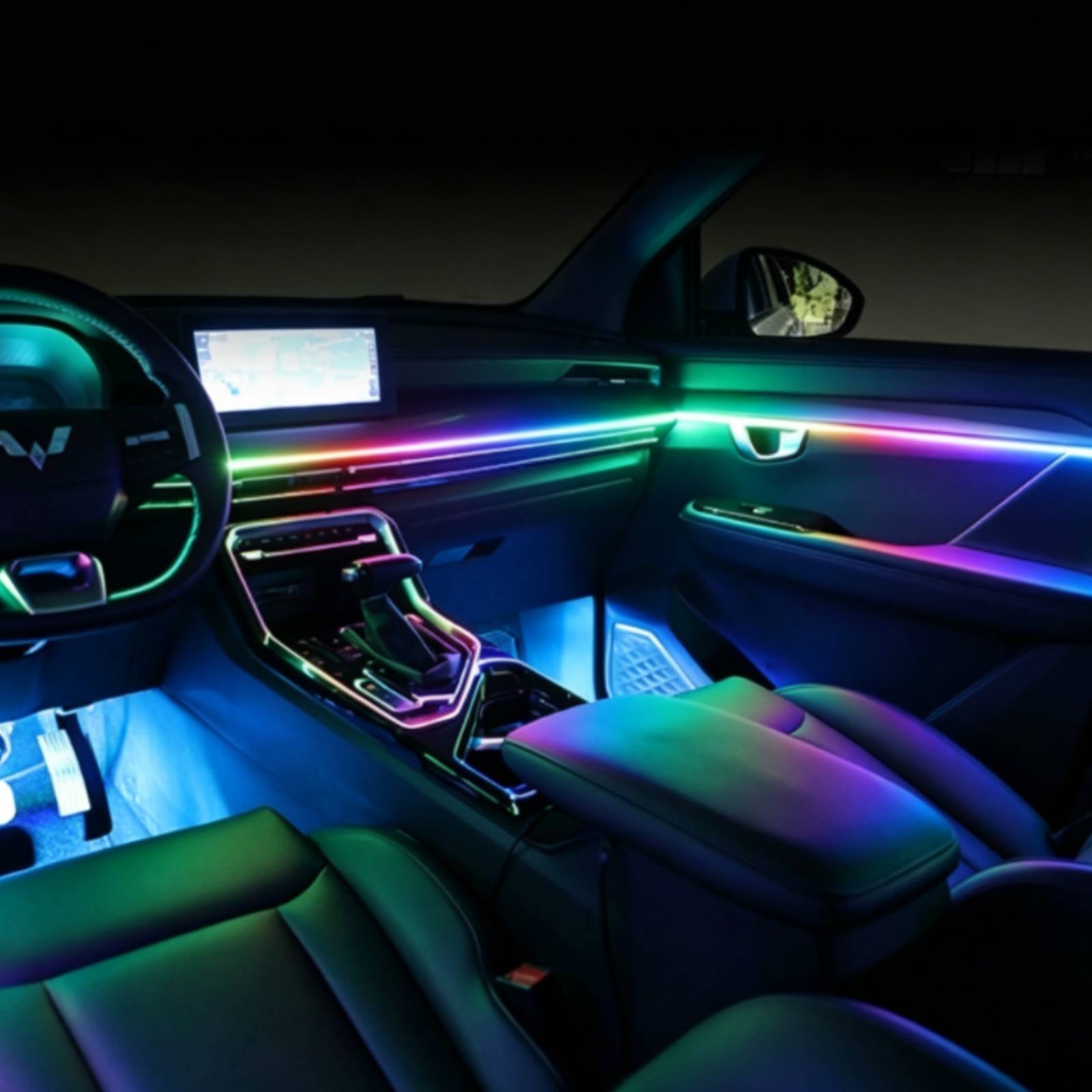 6 Pieces Acrylic Interior Car  - Led Ambient Interior Car Lights App Control 评论和价格